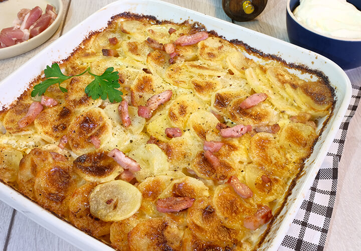 Gratin Dauphinois crème lardons