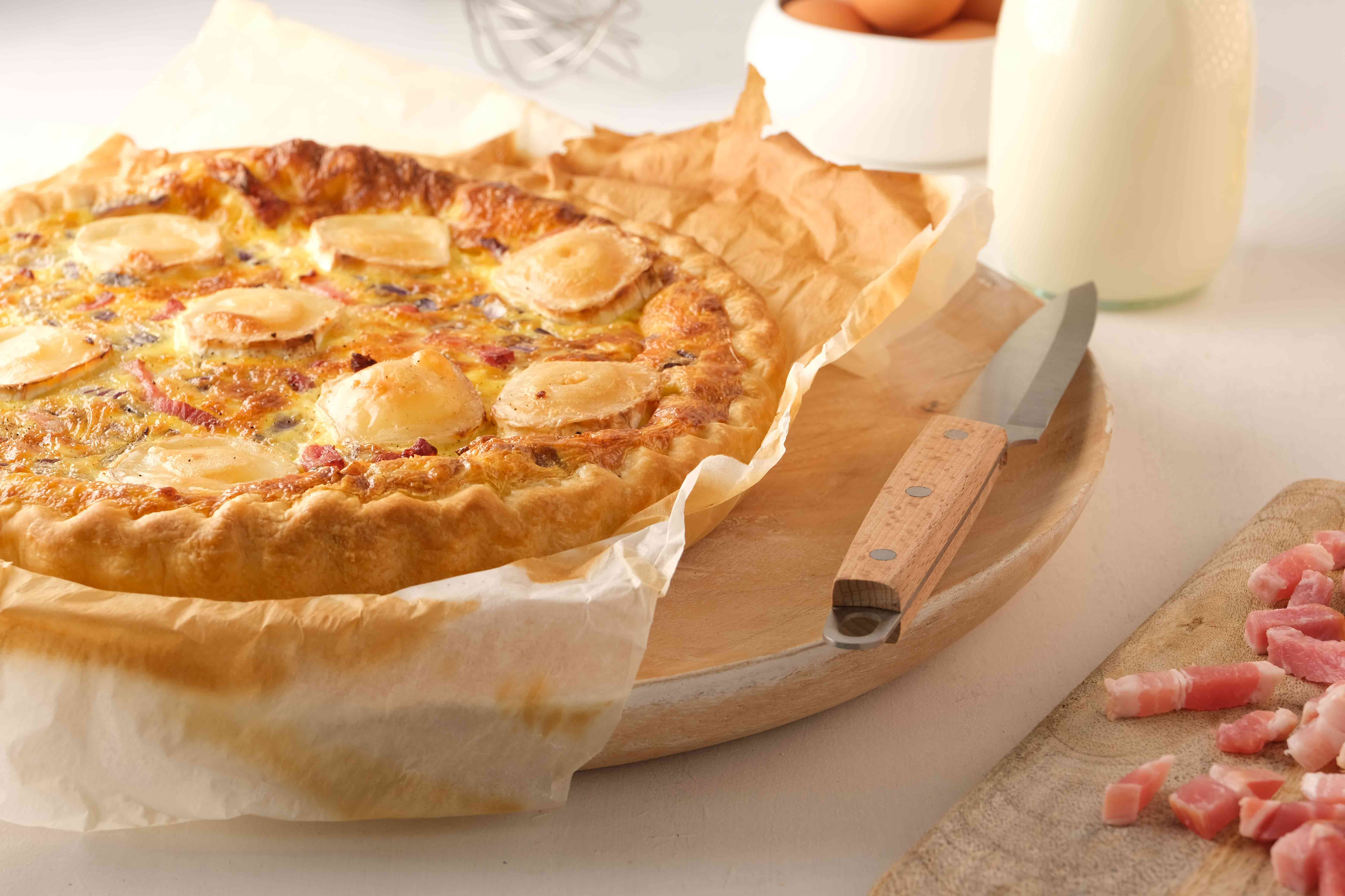 Quiche chèvre lardons