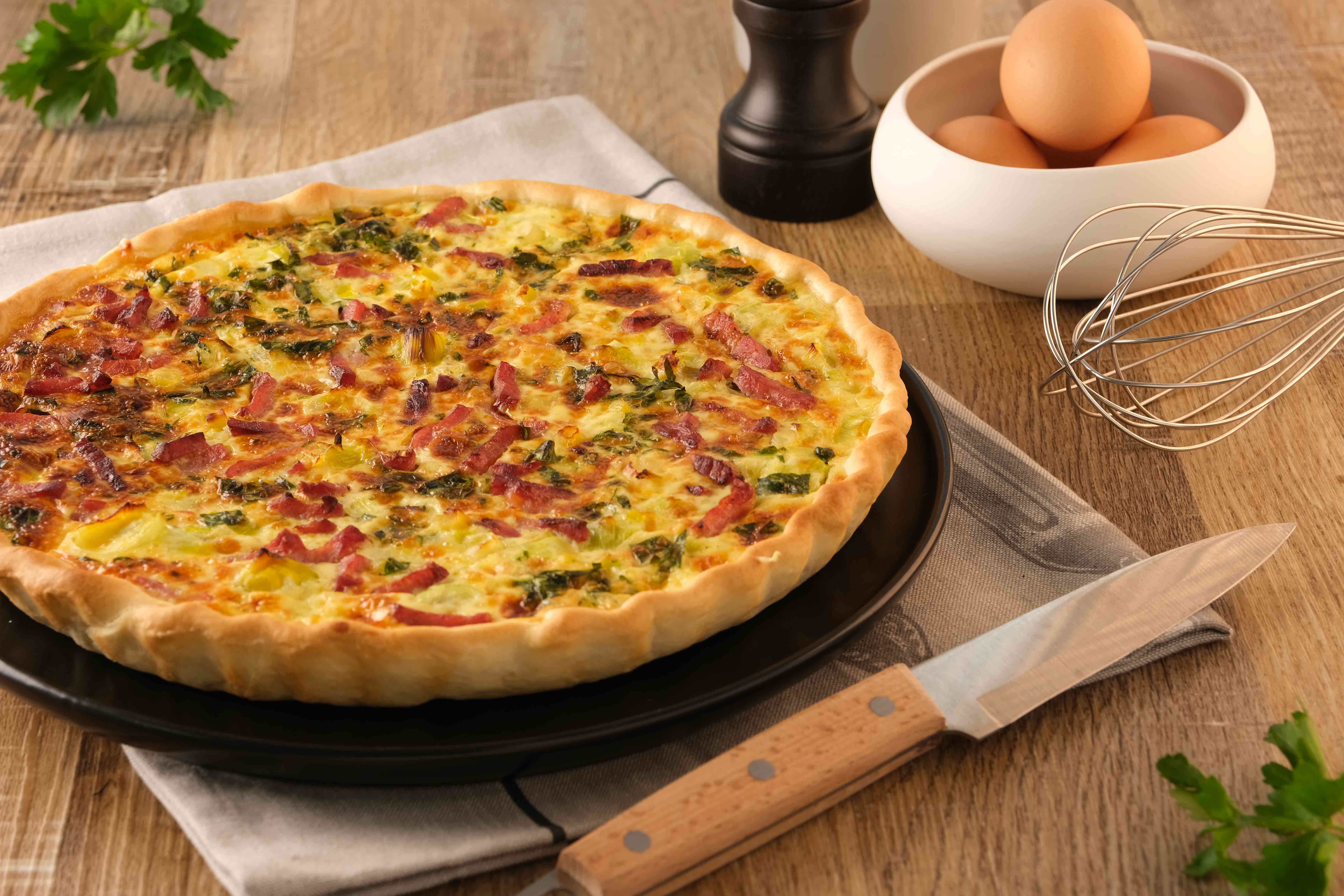 Quiche poireaux lardons