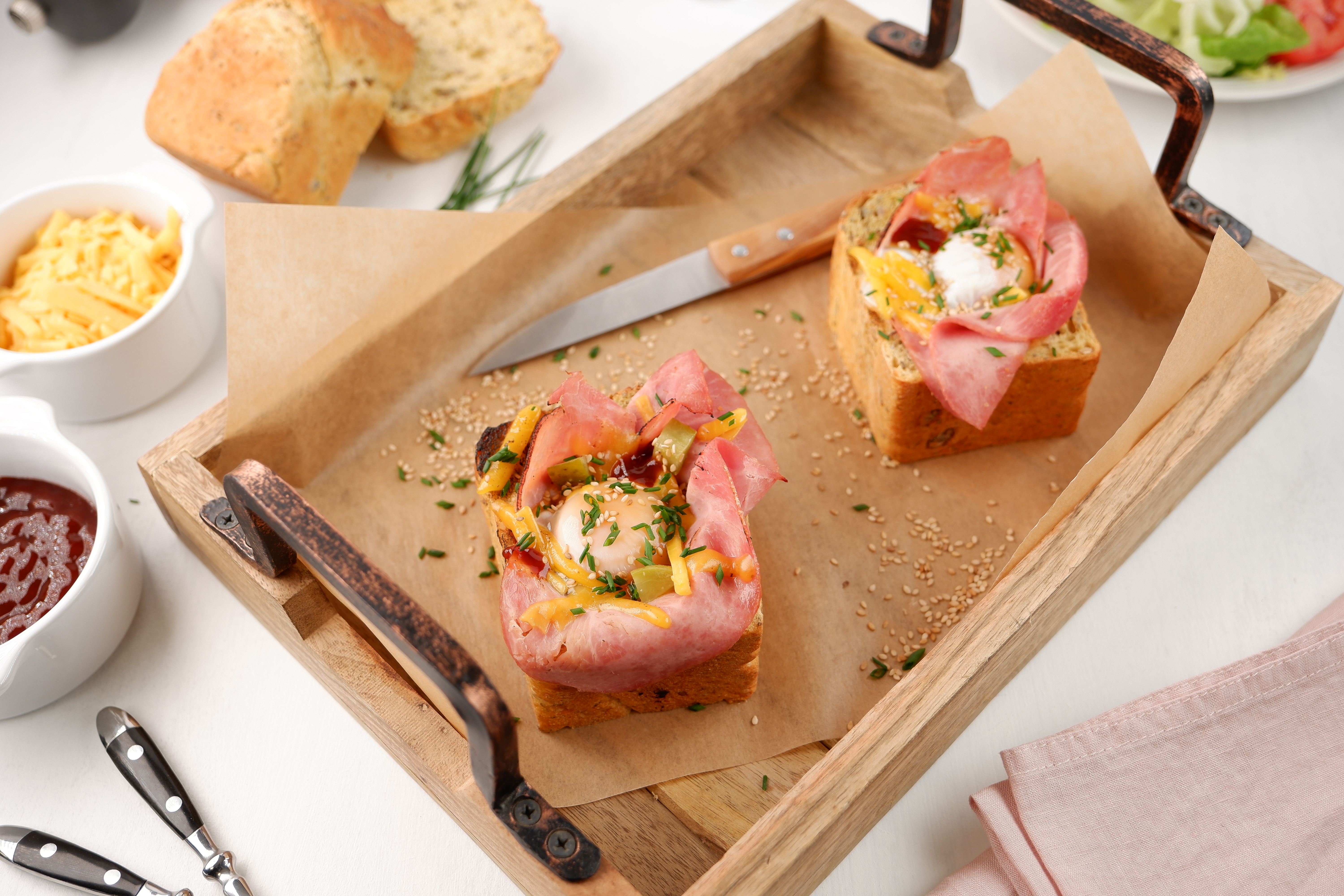 Œuf cocotte jambon