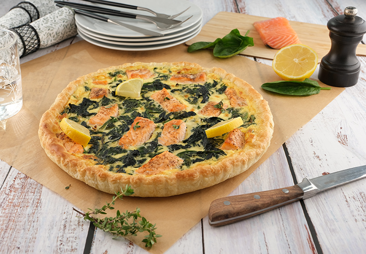 Quiche saumon épinards