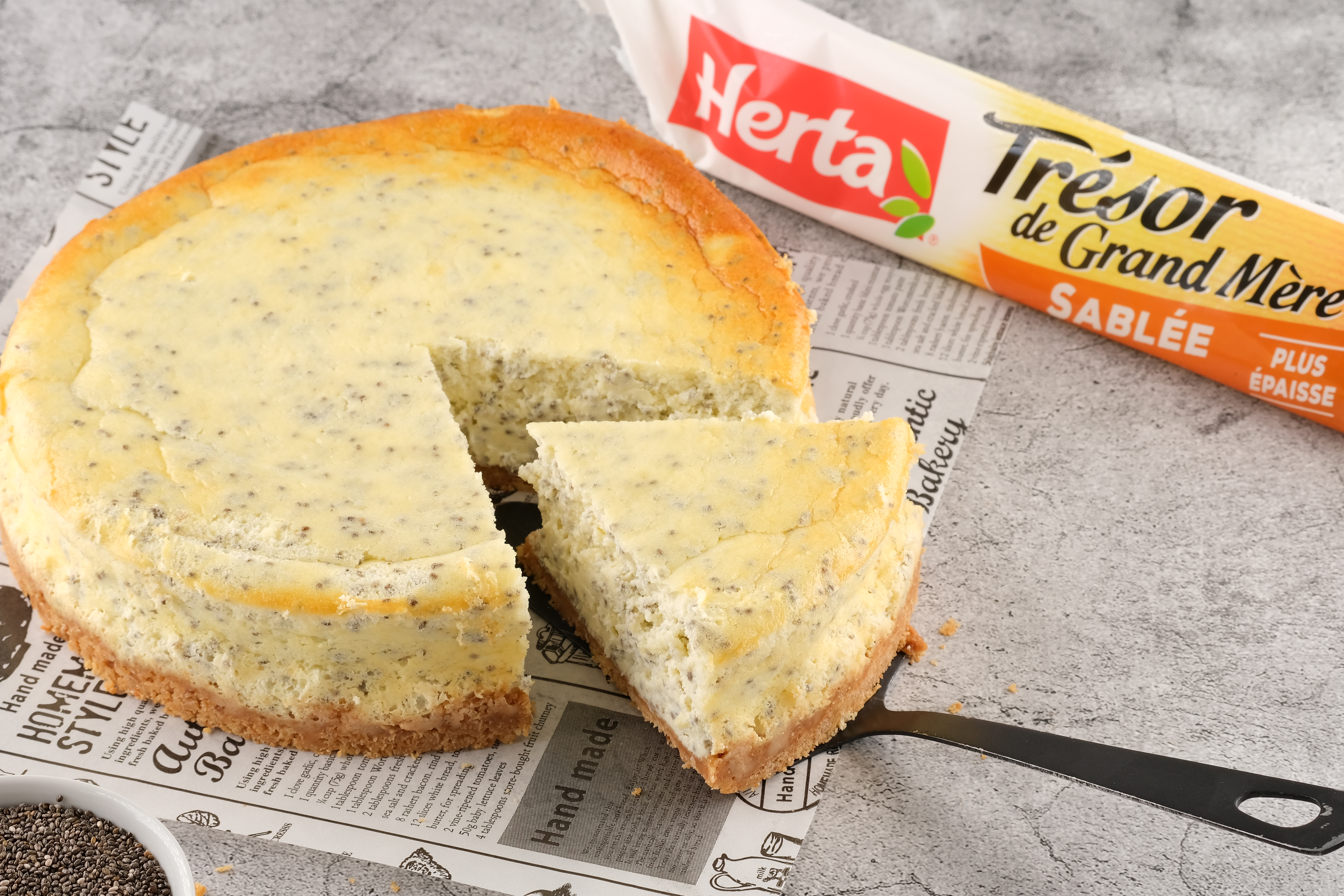 Cheesecake aux graines de chia