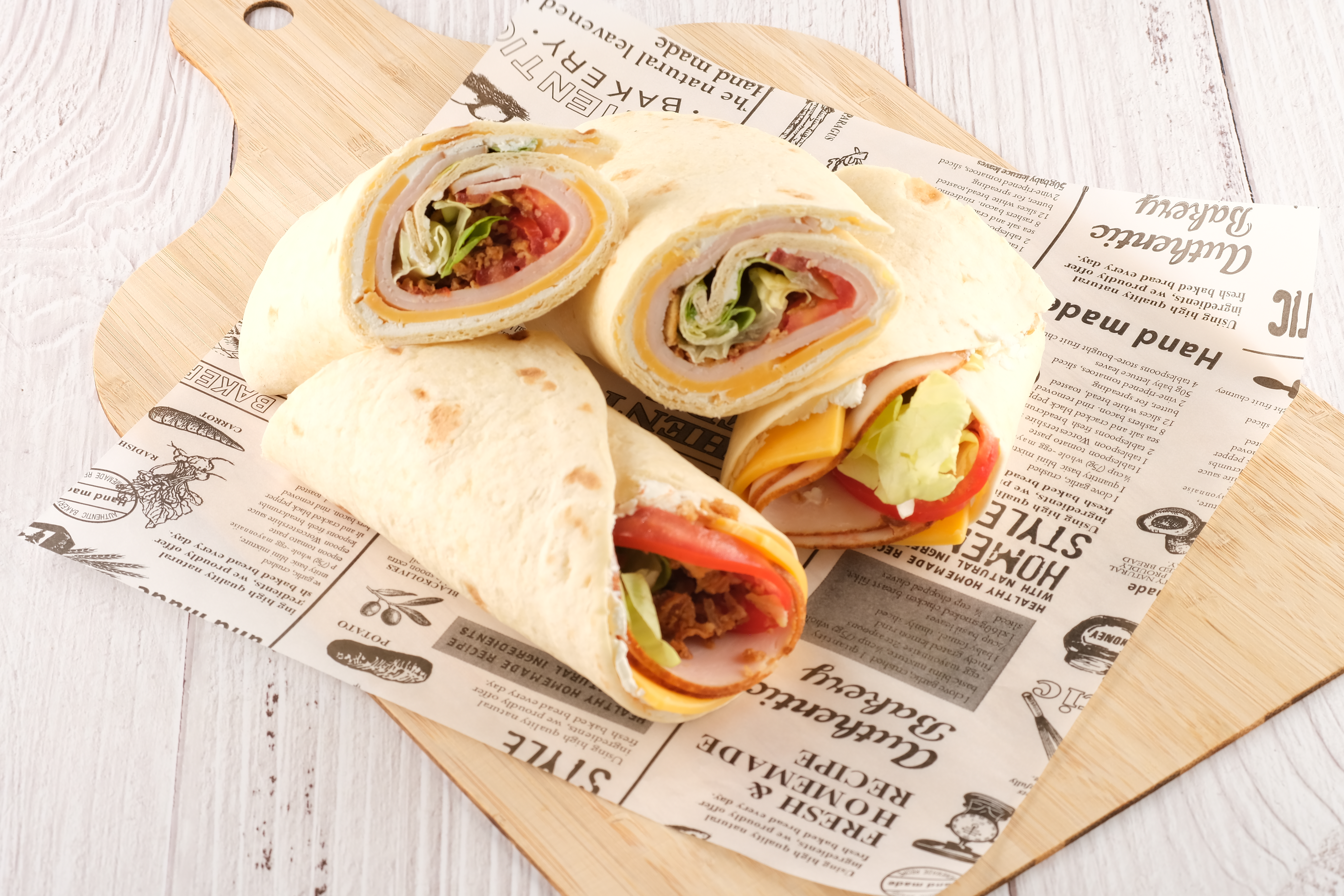 Wraps poulet cheddar