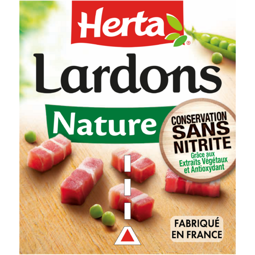 Lardons Conservation Sans Nitrite Nature 2x75g