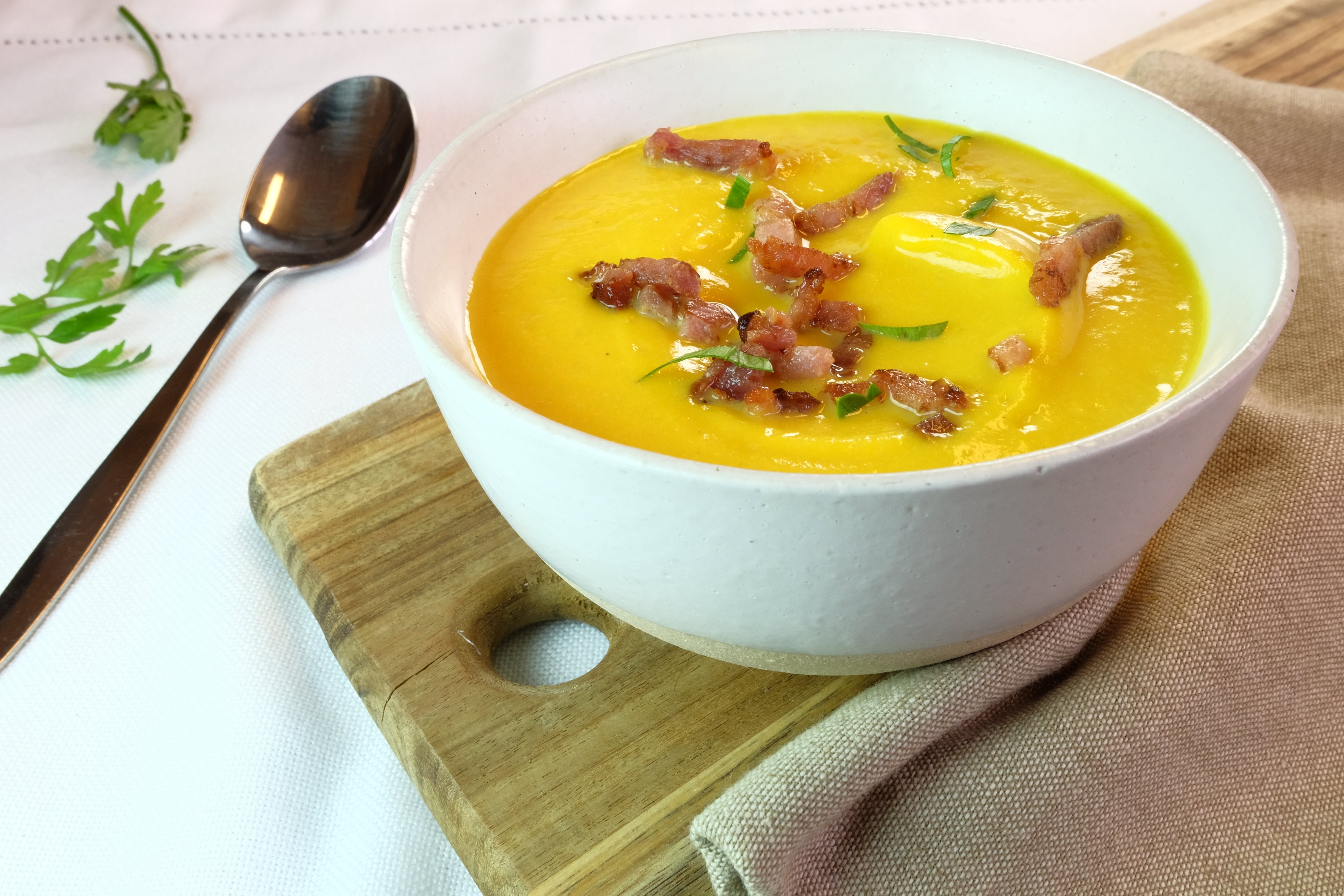 Velouté de potimarron aux Allumettes