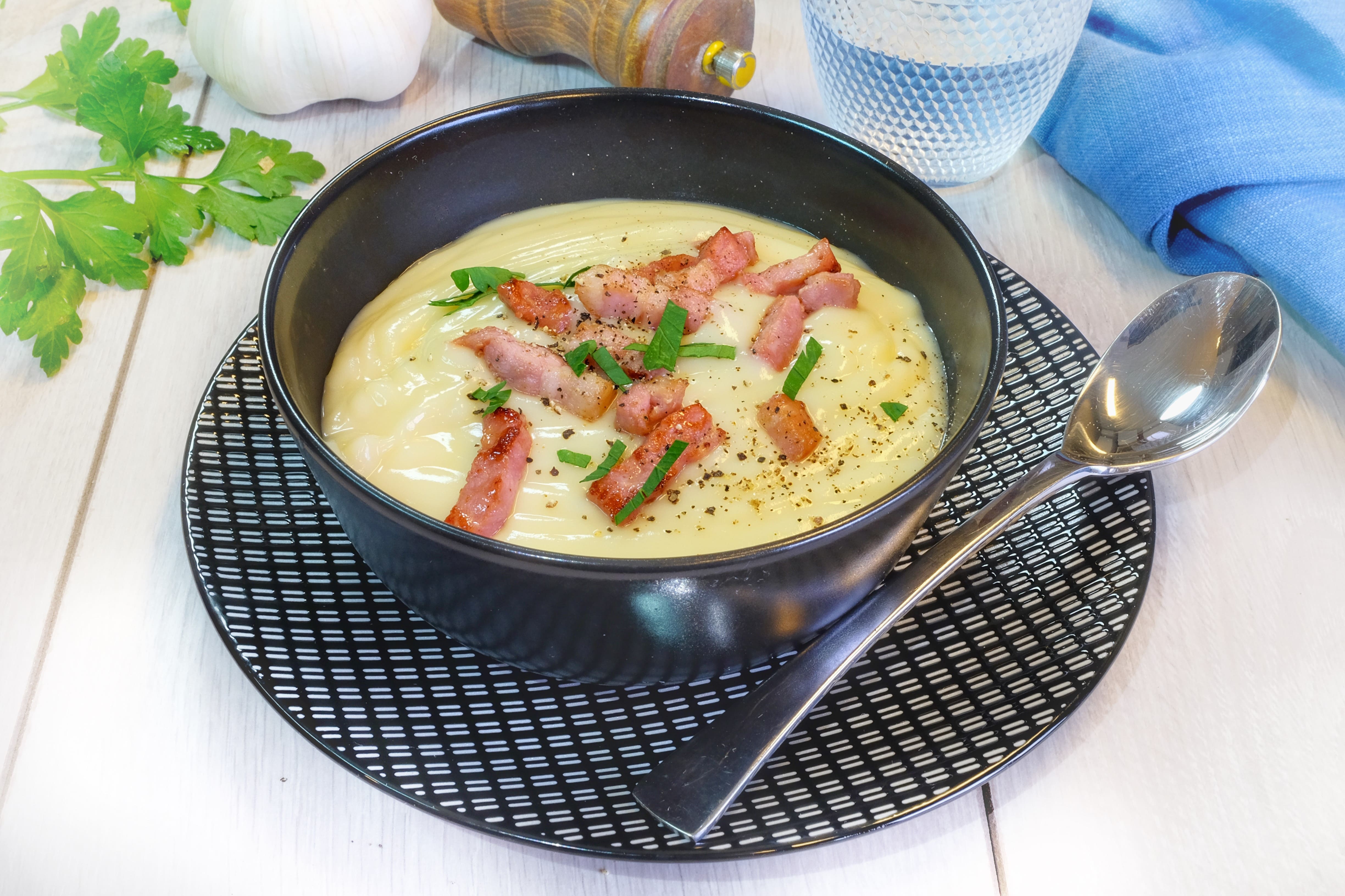 Soupe de panais aux lardons