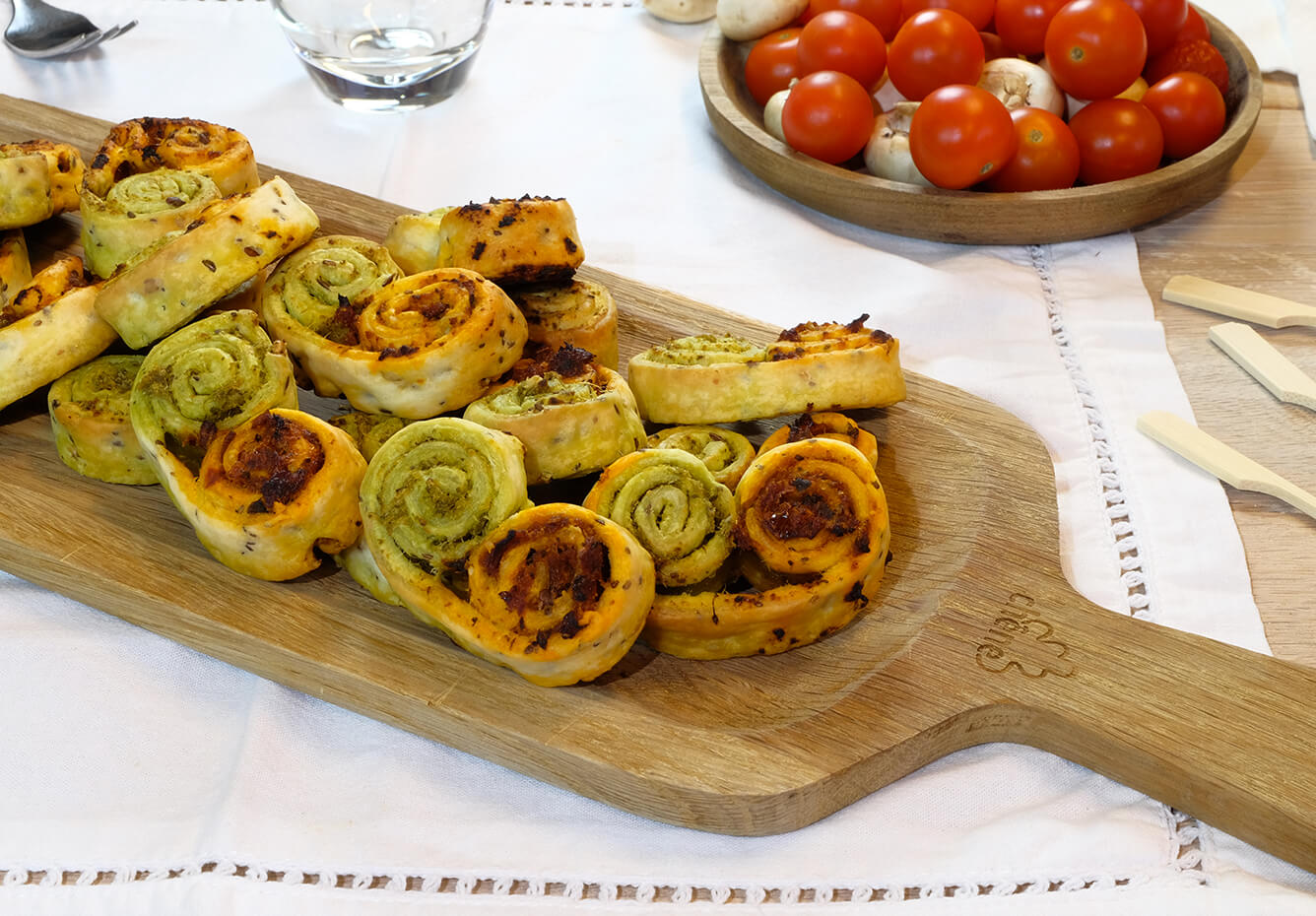 Palmiers feuilletés au pesto