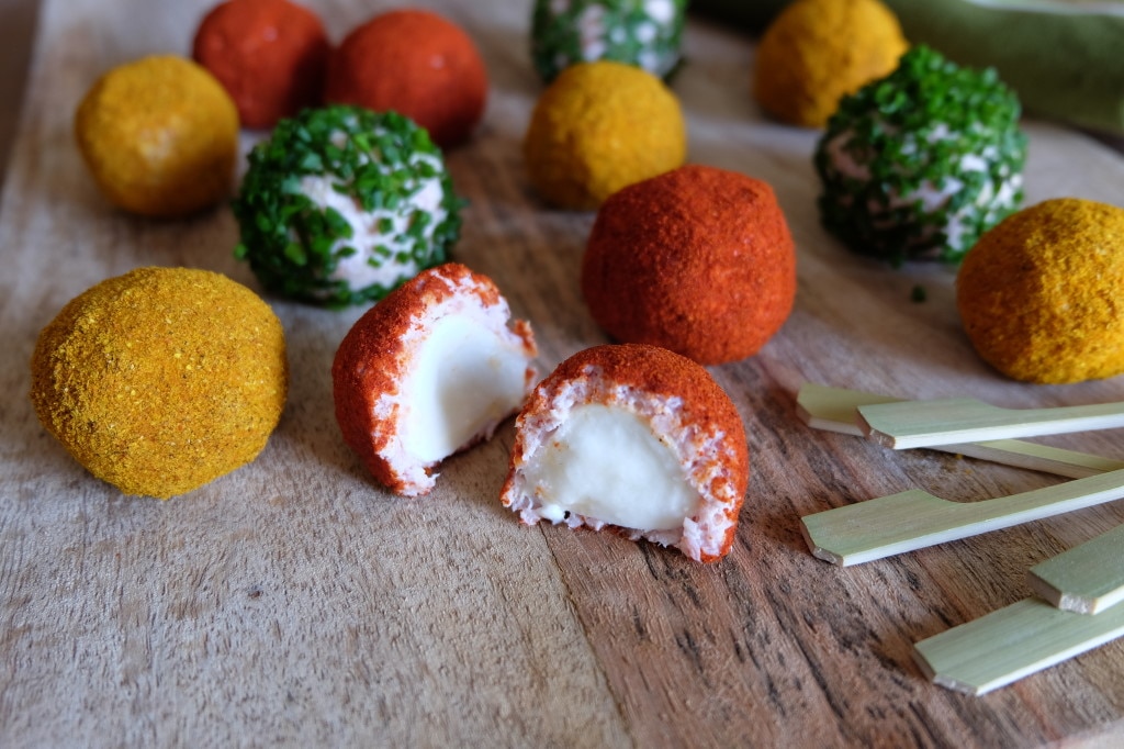 Billes de mozzarella au jambon