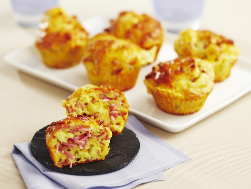 Muffins aux allumettes fumées et au comté