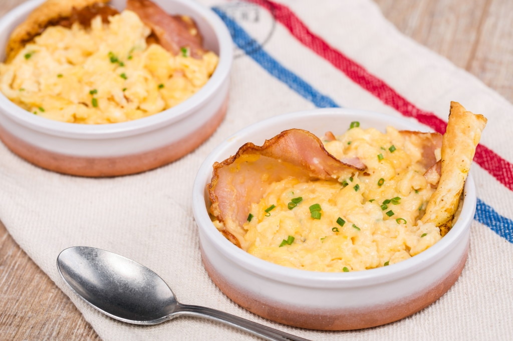 Oeufs brouillés au bacon Actifry