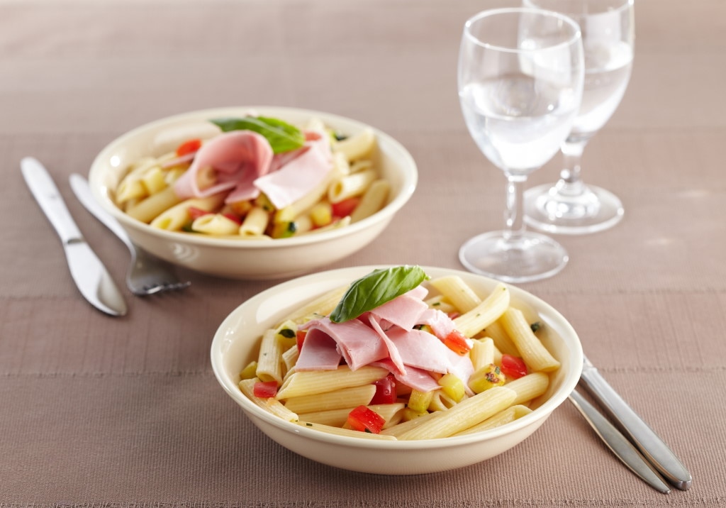 Penne au jambon