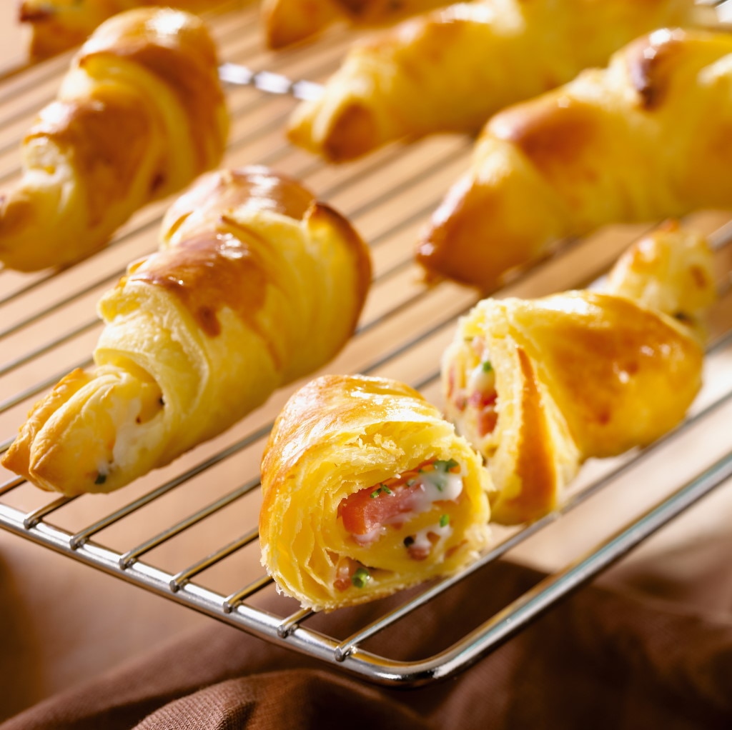Petits croissants aux allumettes fumées