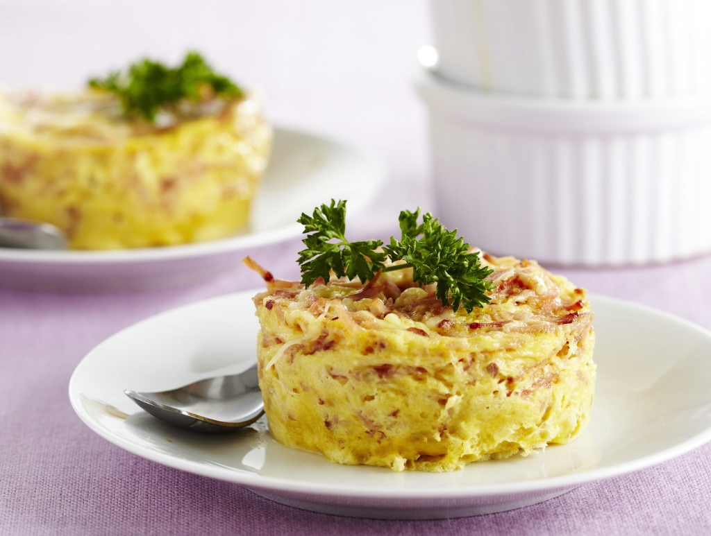 Petits flans jambon fromage