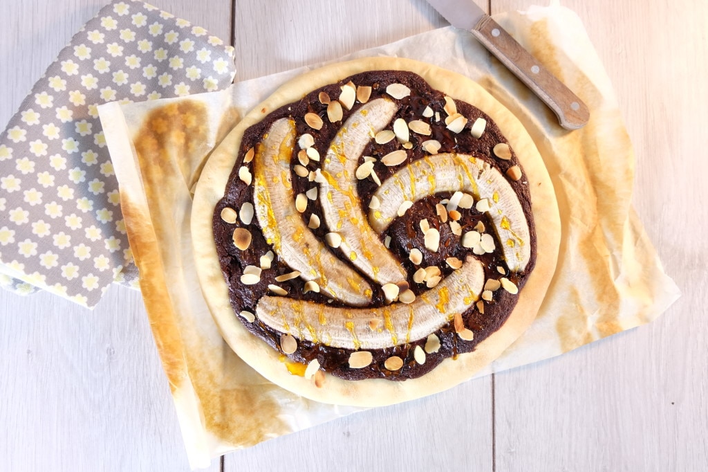 Pizza banane chocolat