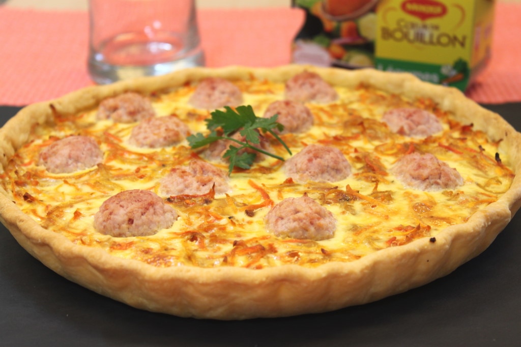 Quiche aux légumes et jambon