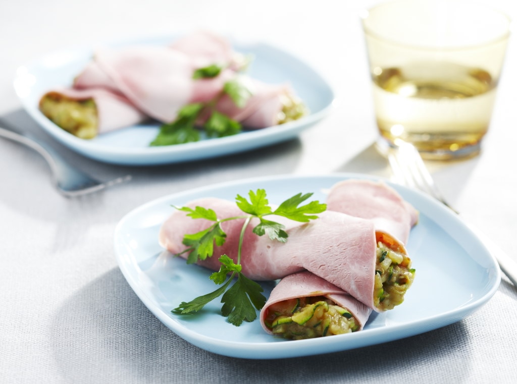 Rouleaux de jambon à l'écrasée de pommes de terre