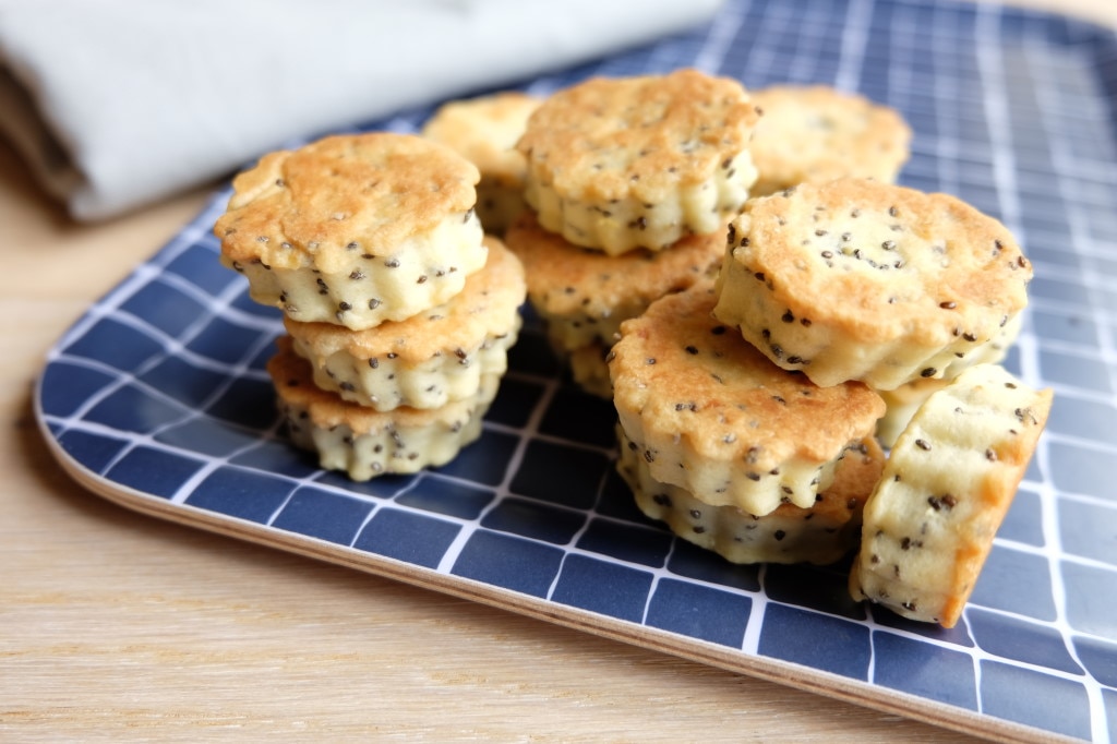 Sablés aux graines de chia et zeste de citron