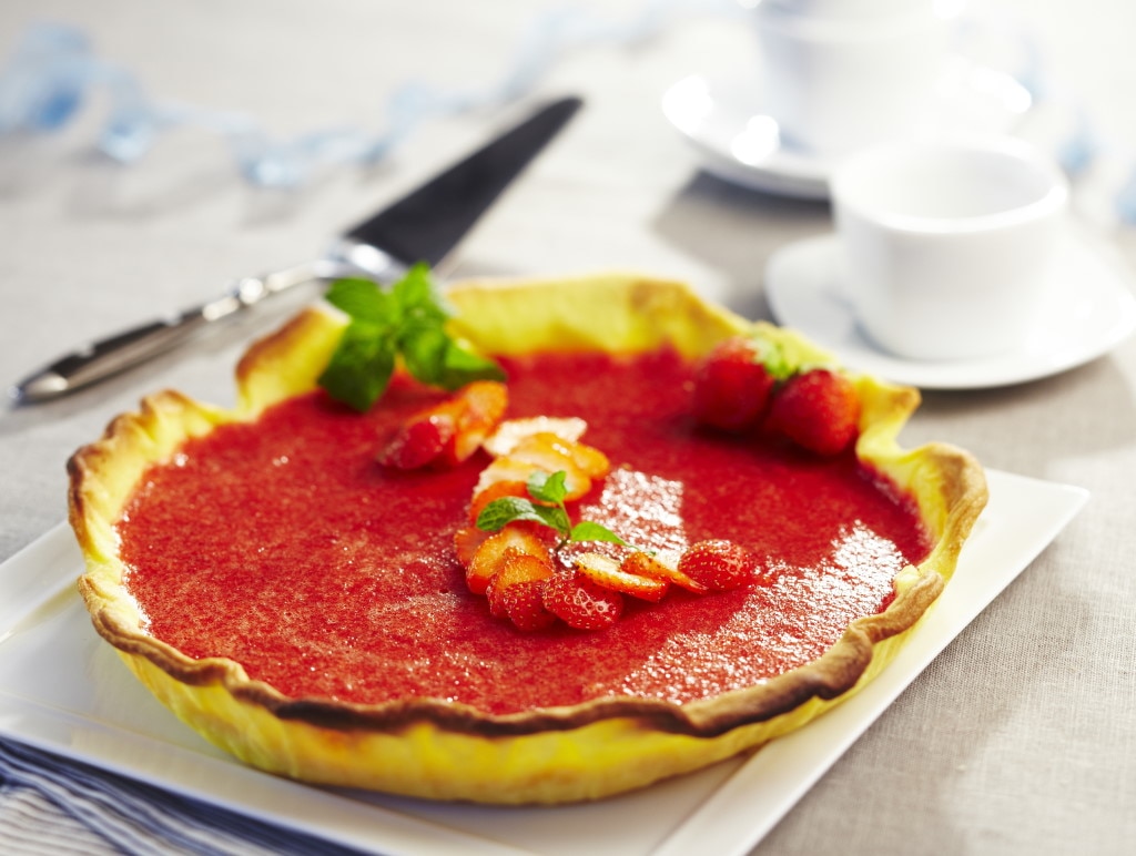 Tarte à la purée de fraises
