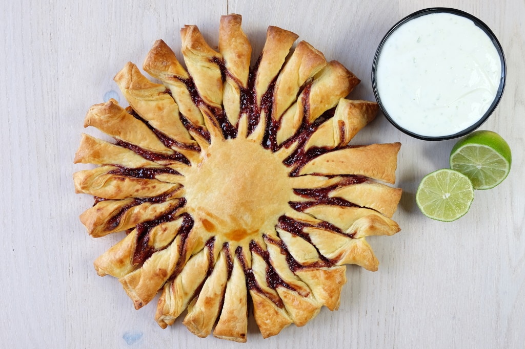Tarte soleil à la framboise
