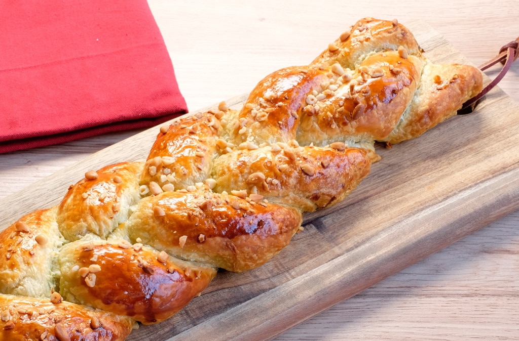 Viennoiserie tressée au pesto