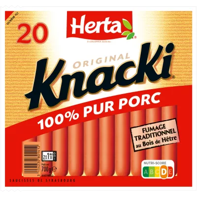 HERTA KNACKI ORIGINAL Saucisses x20 -700g