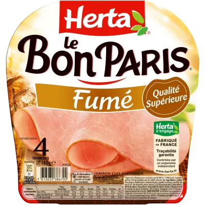HERTA LE BON PARIS Jambon Fumé x4 -140g