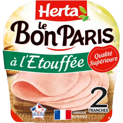HERTA LE BON PARIS Jambon à l'étouffée x2 -85g