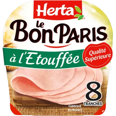 HERTA LE BON PARIS Jambon à l'étouffée x8 -340g