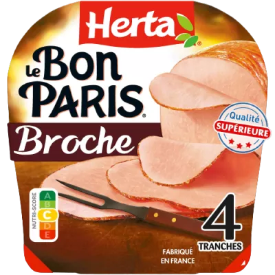 HERTA LE BON PARIS Jambon à la Broche x4 -140g
