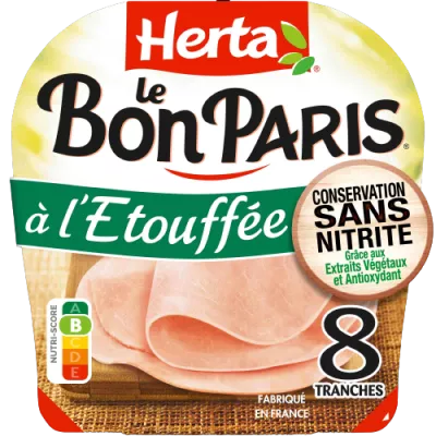 HERTA Jambon conservation sans nitrite Etouffée x8 - 280g