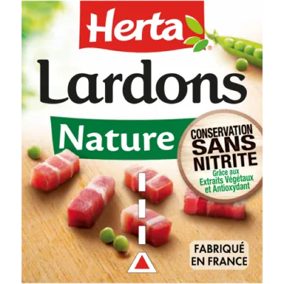 Lardons Conservation Sans Nitrite Nature 2x75g