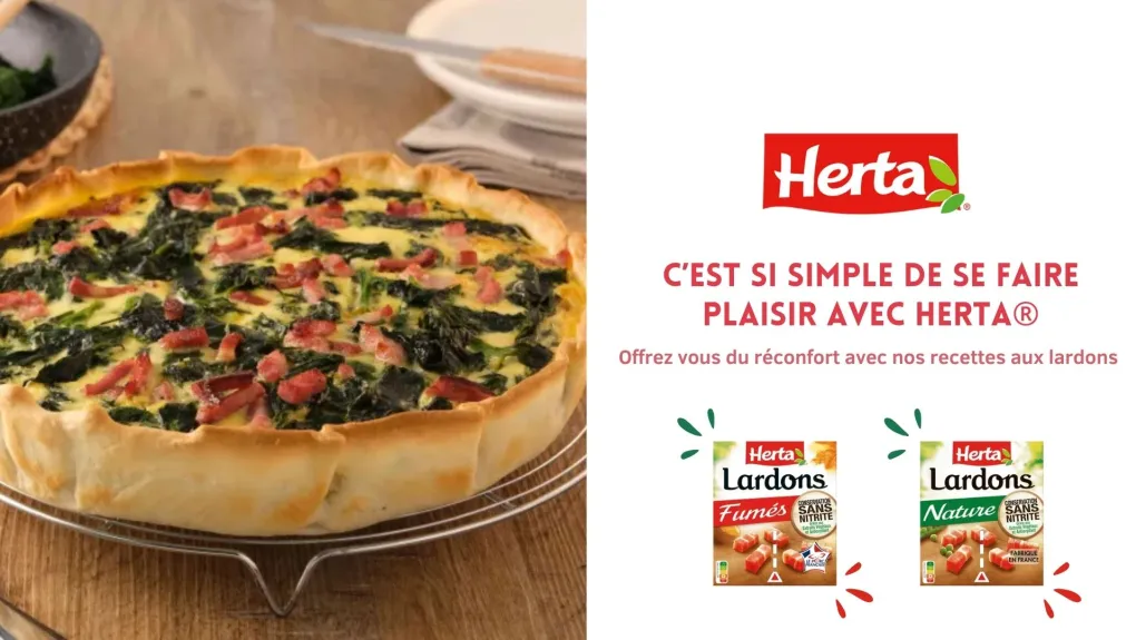 Quiche lardons épinards
