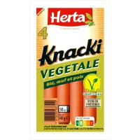HERTA KNACKI VEGETALE Saucisses x4 -140g