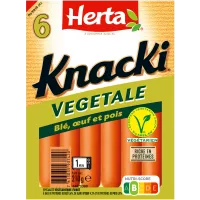 HERTA KNACKI VEGETALE Saucisses x6 -210g