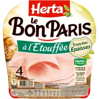 HERTA LE BON PARIS Jambon tranches épaisses x4 -200g