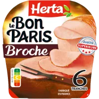 HERTA LE BON PARIS Jambon à la Broche x6 -210g