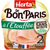 HERTA Jambon Etouffée conservation sans nitrite x2 -70g