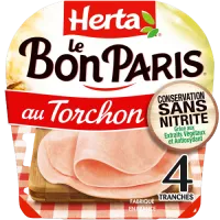 HERTA Jambon au Torchon conservation sans nitrite x4 -140g