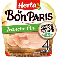 HERTA Jambon Tranché Fin conservation sans nitrite x4 -120g