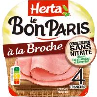 HERTA Jambon conservation sans nitrite broche x4 - 140g
