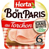 HERTA Jambon conservation sans nitrite torchon x6 - 210g
