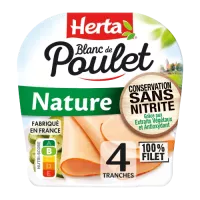 HERTA Blanc Poulet Nature Conservation Sans Nitrite x4 – 140g 