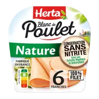 HERTA Blanc Poulet Nature Conservation Sans Nitrite x6 – 210g 