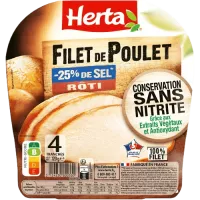 Filet de Poulet Rôti CSN x4 Sel Réduit