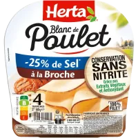 Blanc de poulet à la broche Sel Réduit x4