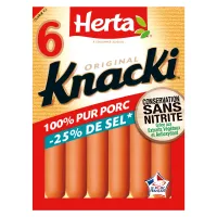 KNACKI ORIGINAL conservation sans nitrite sel réduit X6 - 210g