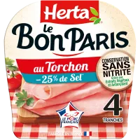 Le Bon Paris Torchon Conservation Sans Nitrite Sel Réduit 4T