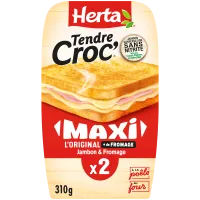 TENDRE CROC Maxi Jambon Fromage x2 310G