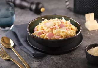 Risotto coquillettes jambon