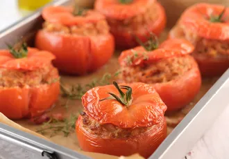 Tomates farcies lardons jambon 